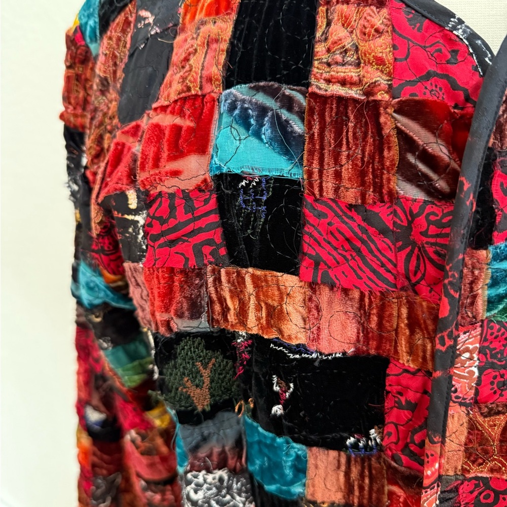Chico's Colorful Patchwork Jacket Size 16 (Chicos… - image 3